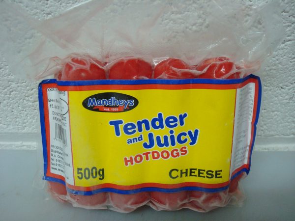 Mandhey's Cheese Tender Juicy Hotdogs (sausages) Back in Stock