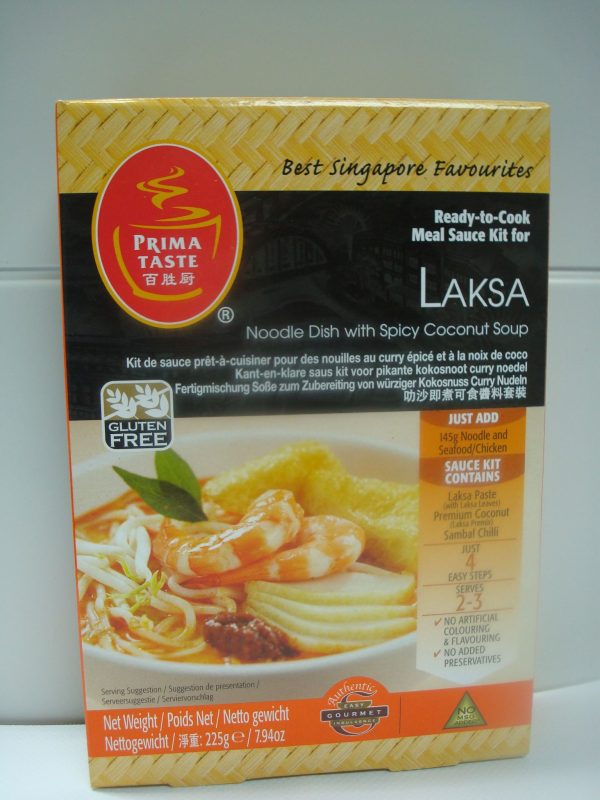 Prima Taste Laksa Noodle Kit. -  A noodle dish with spicy coconut soup.Reduced Price Date Sept. 11