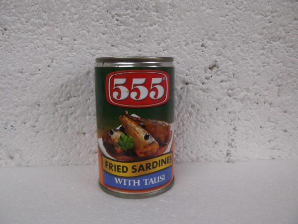 Sardines Fried with Tausi. 555 Brand.