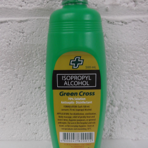 Green Cross Alcohol 500Ml.70% Solution Antiseptic-Desinfectant