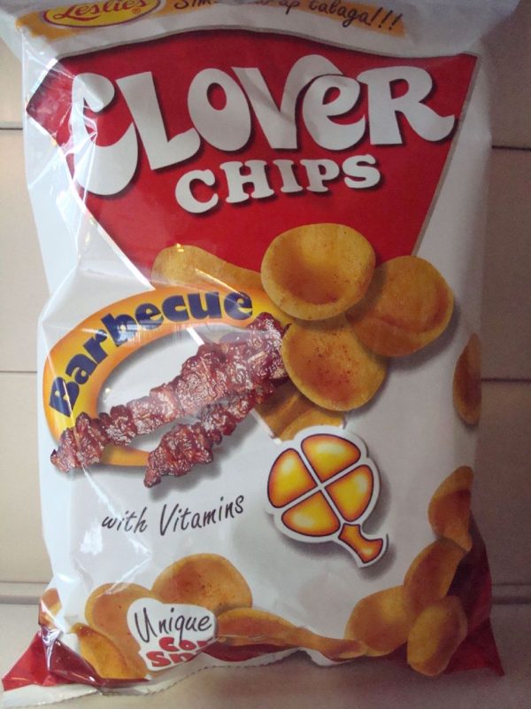 Leslie's Clover Chips Barbecue 155g.