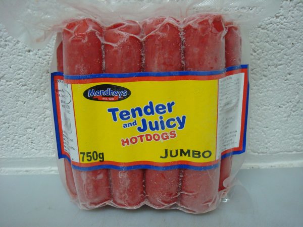Mandhey's Jumbo Tender Juicy Hotdogs (sausages)