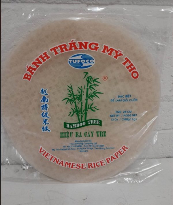 Rice Paper 28Cm. Vietnamese Bamboo Tree Brand, Product of Vietnam
